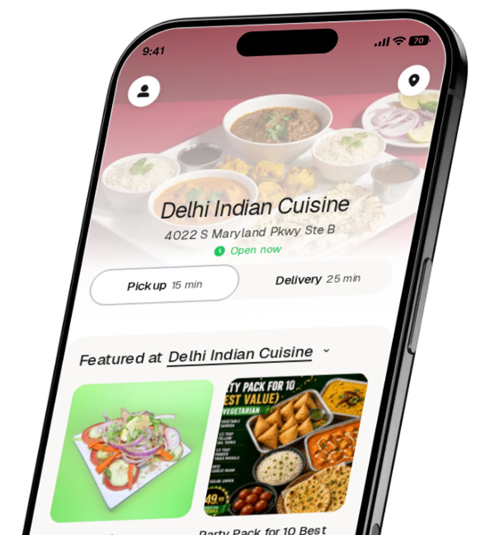 Delhi Indian Cuisine app preview